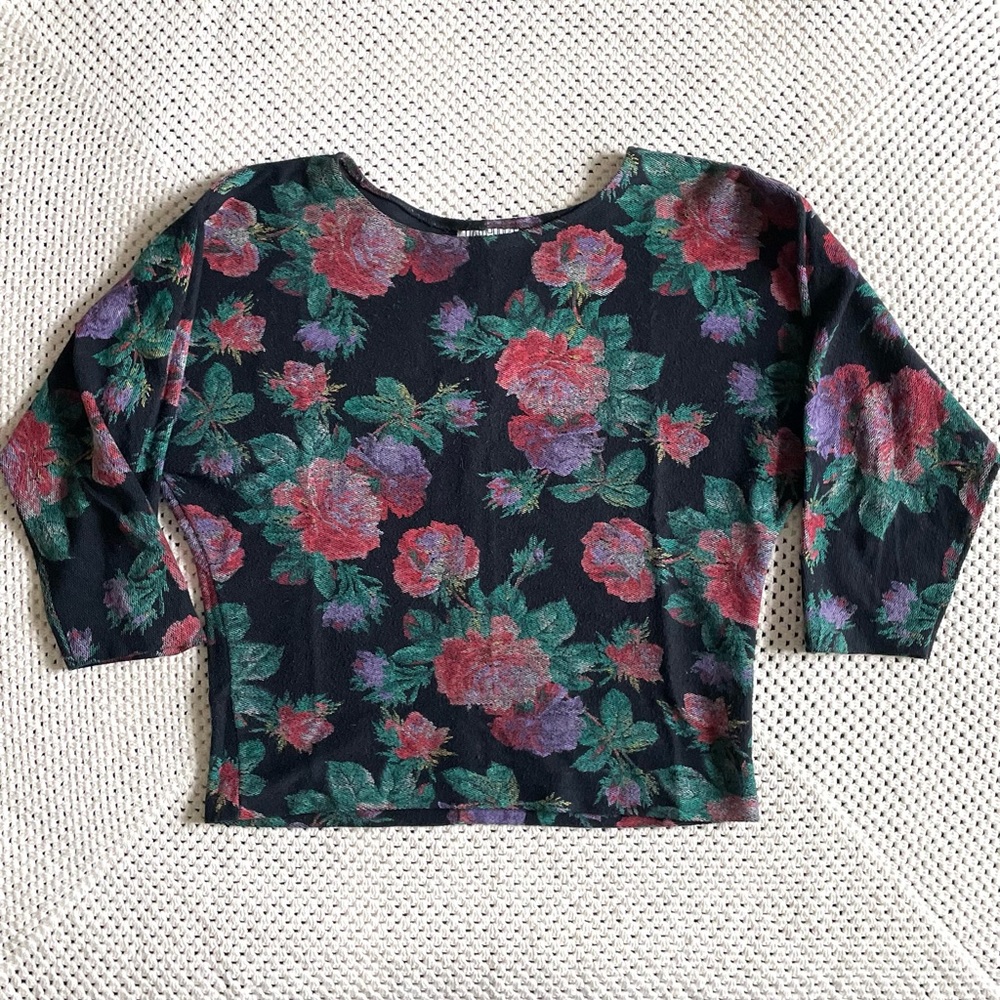 VINTAGE Jacob jacquard knit tee, women’s size medium